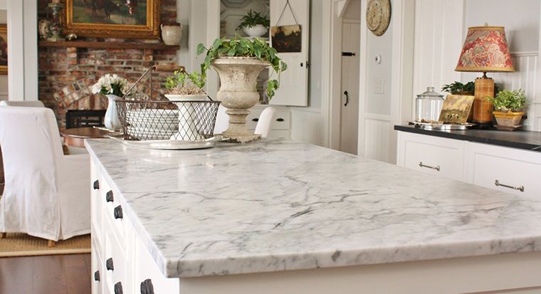 Carrara marble countertops